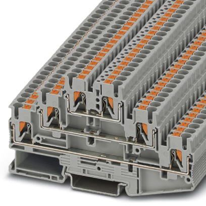 PT 2,5-3L BORNE CONECTOR DE PASSAGEM TRIPLO CONEXÃO PUSH-IN 3210499 PHOENIX CONTACT