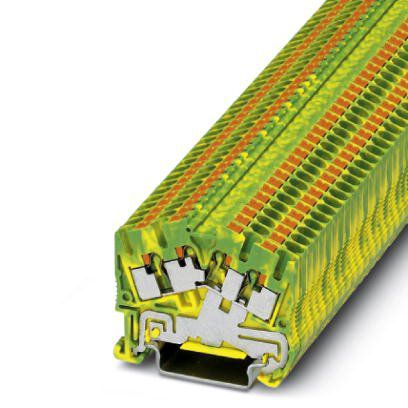 PTS 2,5-QUATTRO-PE BORNE CONECTOR DE PASSAGEM CONEXÃO PUSH-IN 3212011 PHOENIX CONTACT