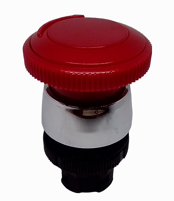 REC2 36/03 BOTÃO 022 COM COGUMELO 036 CROMADO FOSCO VERMELHO 13096703 SCHMERSAL