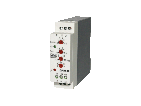 DPIM-1 220VCA RELÉ DE PROTEÇÃO MONITOR DE CORRENTE MULTIFUNÇÃO 1 SAIDA DIGIMEC