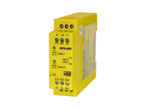 DPX-257 T158 24VCA/CC RELÉ DE SEGURANÇA PARA COMANDO BIMANUAL DIGIMEC