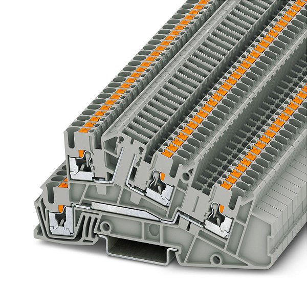 PTI 2,5-L/TG BORNE DE INSTALAÇÃO DE NÍVEIS PUSH-IN CINZA 3213961 PHOENIX CONTACT