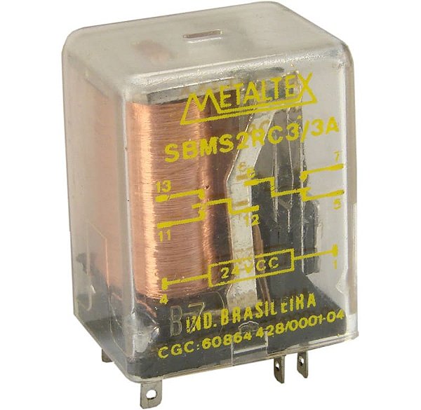 SBMS4RC5/3A RELÉ SUBMINIATURA 4REV TENSÃO DE BOBINA 60VCC 3A TERMINAL SOLDA FIO P01942 METALTEX
