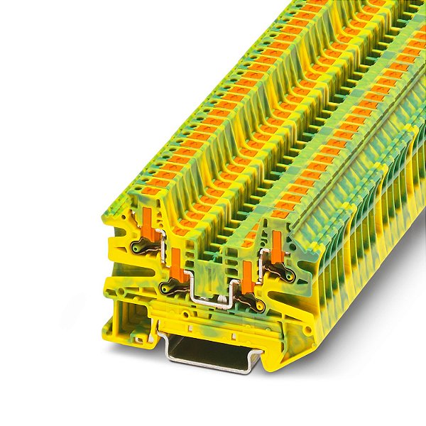 PTV 2,5-QUATTRO-PE BORNE TERRA CONEXÃO PUSH-IN VERDE-AMARELO 1079012 PHOENIX CONTACT