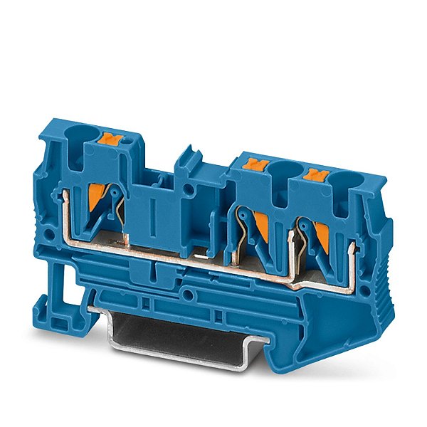 PT 4-TWIN BU BORNE CONECTOR DE PASSAGEM CONEXÃO PUSH-IN AZUL 3211775 PHOENIX CONTACT