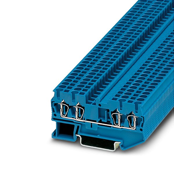 ST 2,5-QUATTRO BU BORNE CONECTOR DE PASSAGEM CONEXÃO À MOLA AZUL 3031319 PHOENIX CONTACT