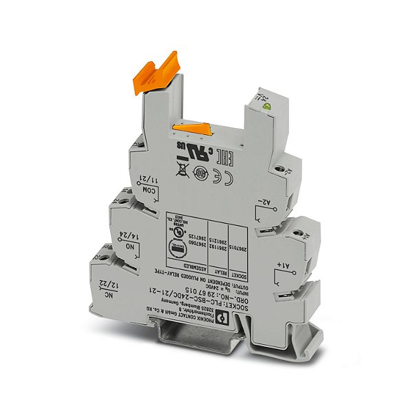 PLC-BSC- 24DC/21-21 BASE DO RELÉ 2REV 24VDC 2967015 PHOENIX CONTACT