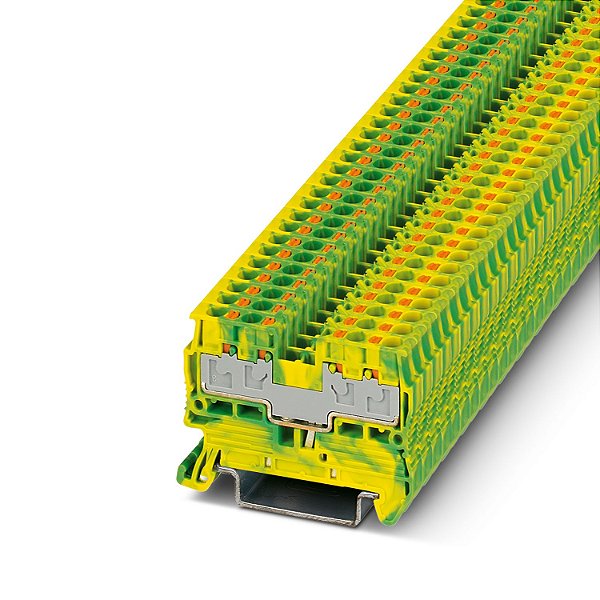 PT 2,5/S-QUATTRO-PE BORNE TERRA CONEXÃO PUSH-IN VERDE-AMARELO 3211025 PHOENIX CONTACT
