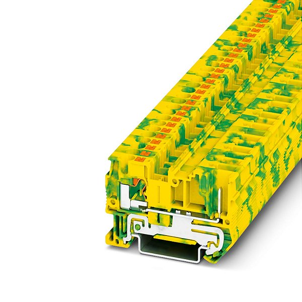 PT 4/1P-PE BORNE TERRA CONEXÃO PUSH-IN/PLUGÁVEL VERDE-AMARELO 3211942 PHOENIX CONTACT