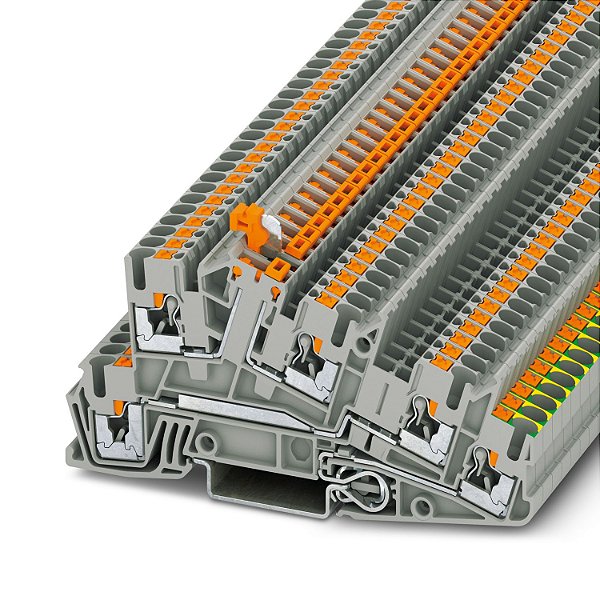 PTI 2,5-PE/L/LTB BORNE DE PROTEÇÃO PARA INSTALAÇÃO CONEXÃO PUSH-IN CINZA 3213957 PHOENIX CONTACT