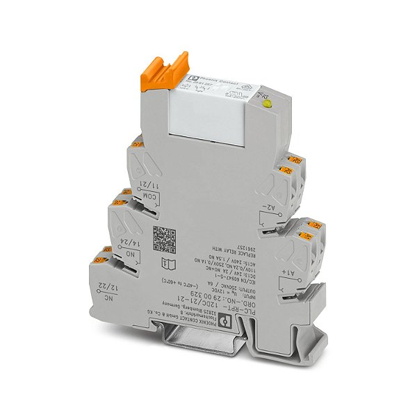 PLC-RPT- 12DC/21-21 MÓDULO DE RELÉ 2REV  12VDC CONEXÃO PUSH-IN 2900329 PHOENIX CONTACT