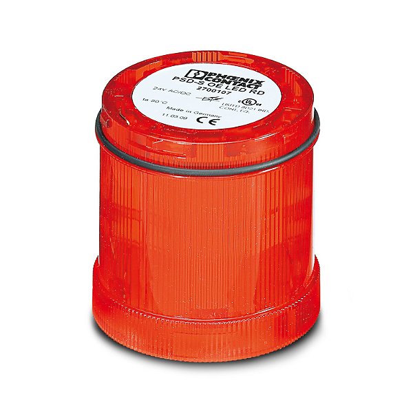 PSD-S OE LED RD ELEMENTO ÓPTICO LUZ PERMANENTE 24 V AC/DC VERMELHO 2700107 PHOENIX CONTACT