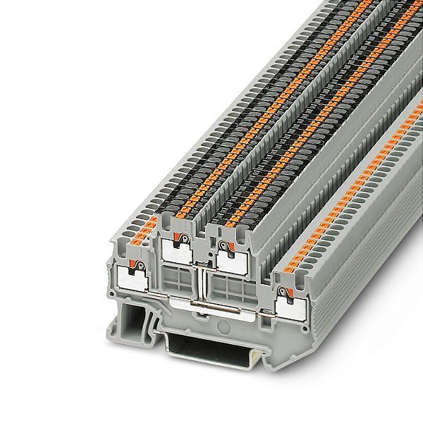 PTTB 1,5/S-PV BORNES DE DOIS NÍVEIS CONEXÃO PUSH-IN CINZA 3208540 PHOENIX CONTACT