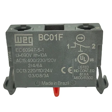 BC01F-CSW BLOCO DE CONTATO 690V 10A 12891186 WEG