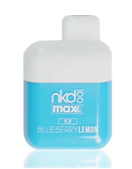POD DESCARTAVEL NKD100 MAX - BLUEBERRY LEMON ICE - 4500 PUFFS - (BATERIA RECARREGAVEL) 5% NICOTINE