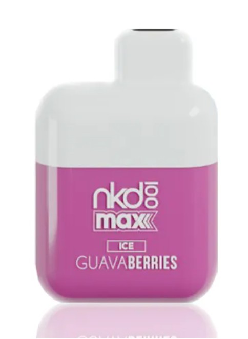 POD DESCARTAVEL NKD100 MAX - GUAVA BERRIES  ICE - 4500 PUFFS - (BATERIA RECARREGAVEL) 5% NICOTINE