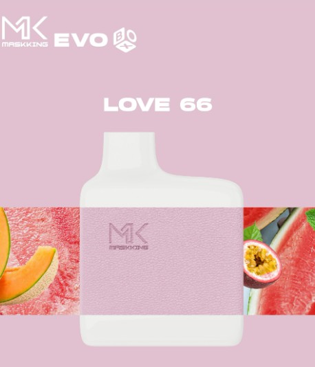 MK MASKKING EVO BOX DESCARTAVEL - LOVE 66 - 5000 PUFFS BATERIA RECARREGAVEL