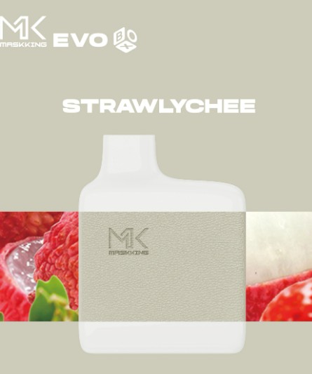 MK MASKKING EVO BOX DESCARTAVEL - STRAWLYCHEE  - 5000 PUFFS BATERIA RECARREGAVEL