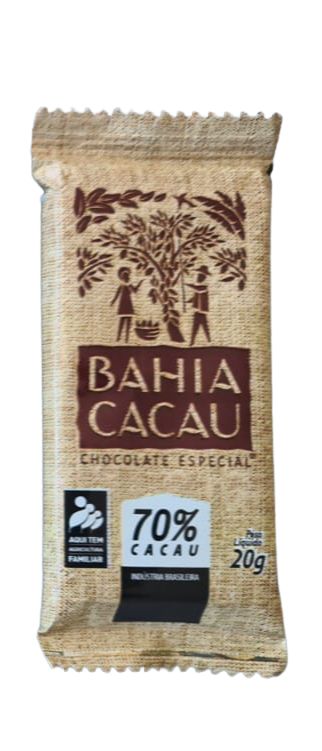 BARRINHA DE CHOCOLATE 70% 20G - BAHIA CACAU