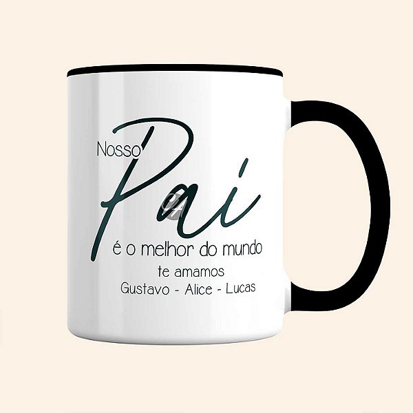 Caneca de Pai Personalizada | Carla Amaro Home