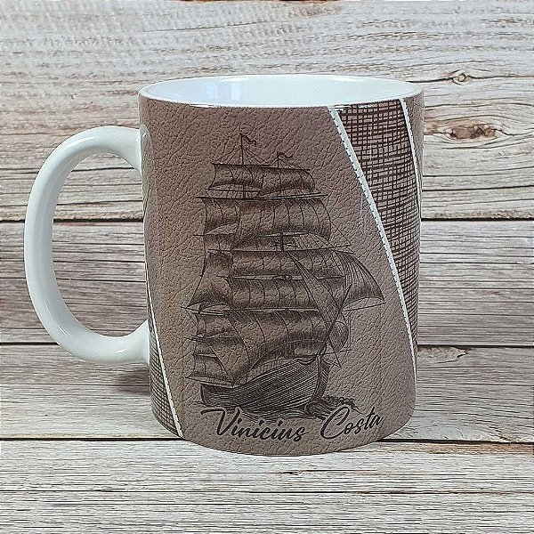 Caneca Personalizada Náutica Âncoras