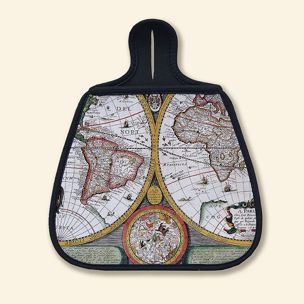 Kit de Motorista Personalizado | Mapa-Múndi | Garrafa de Alumínio + Lixeira de Carro + Porta Documentos + MIni Carteira/Porta-Cartões Personalizados