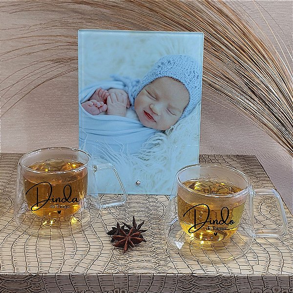 Kit Padrinhos de Batismo Personalizado Premium | Linha Afeto | Carla Amaro Home