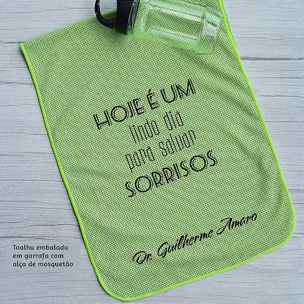 Kit Personalizado Toalha Fitness + Garrafa Dentista