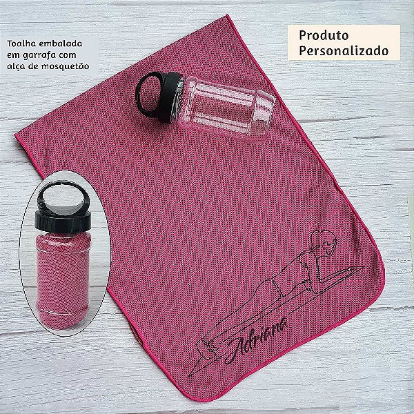 Kit Personalizado Toalha Fitness + Garrafa Ginástica