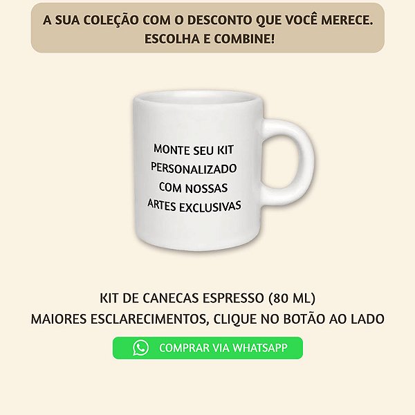 Canecas de Cafezinho Personalizadas - Leve mais por Menos