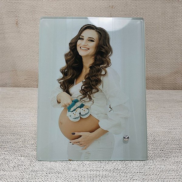 Porta-Retrato de Vidro Personalizado | Foto Estampada no Vidro (Não Desbota)