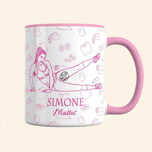 Caneca de Esportes Personalizada | Caneca de Ginástica Feminina | Linha Fitness
