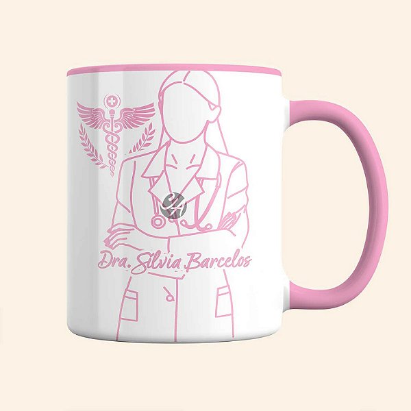 Caneca de Médica Personalizada | Caneca de Profissões | Carla Amaro Home