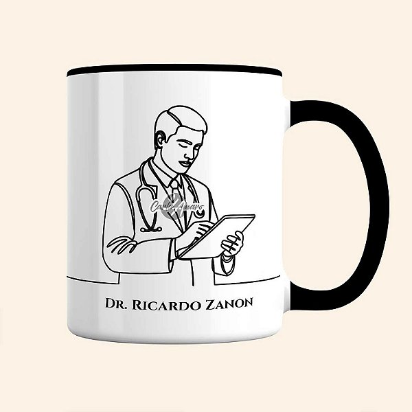 Caneca de Médico Personalizada | Caneca de Profissões | Carla Amaro Home