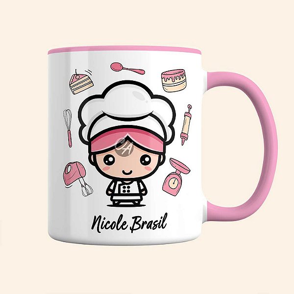 Caneca de Confeiteira Personalizada | Caneca de Profissões | Carla Amaro Home