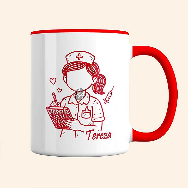 Caneca de Enfermeira Personalizada | Caneca de Profissões | Carla Amaro Home