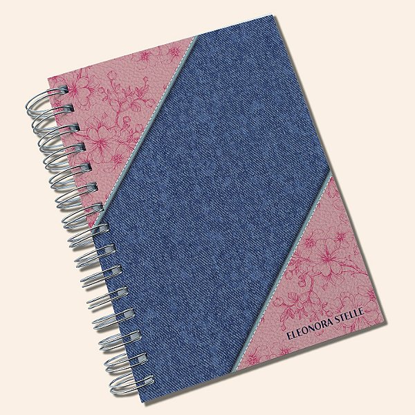 Agenda Permanente Personalizada A5 | Capa Ecológica Texturizada | Estampas Femininas | Carla Amaro Home