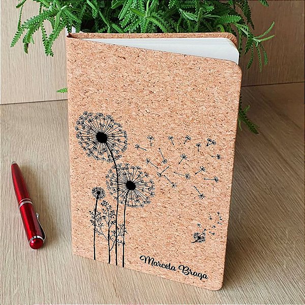 Moleskine Personalizado de Cortiça | Caderno A5 Personalizado de Capa Dura | Carla Amaro Home