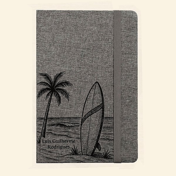 Moleskine Personalizado de Tecido | Caderno A5 Personalizado de Capa Dura | Carla Amaro Home