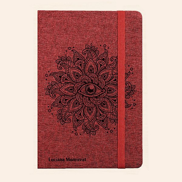 Moleskine Personalizado de Tecido | Caderno A5 Personalizado de Capa Dura | Carla Amaro Home