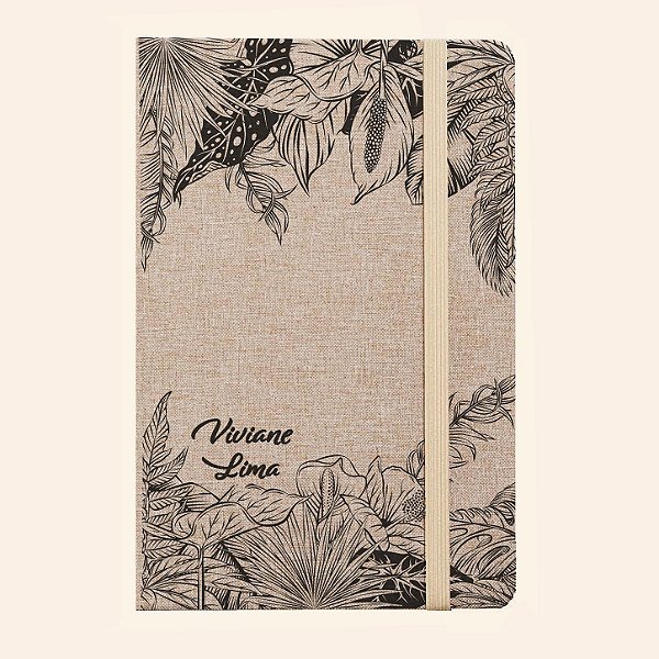 Moleskine Personalizado de Tecido | Caderno A5 Personalizado de Capa Dura | Carla Amaro Home