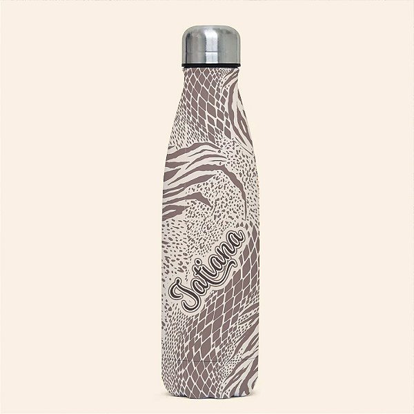 Garrafa Térmica Personalizada de Inox | 500 ml | Estampas Femininas Exclusivas | Carla Amaro Home