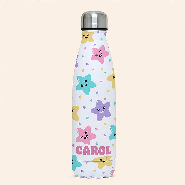 Garrafa Térmica Personalizada de Inox | 500 ml | Estampas Infantis Exclusivas | Carla Amaro Home