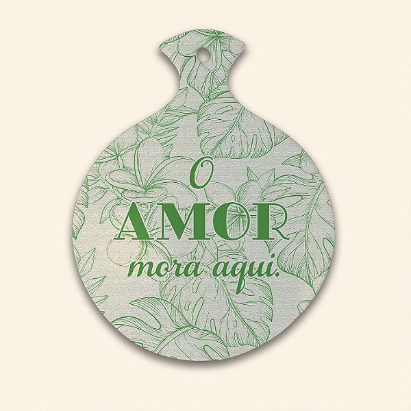 Base Térmica e Decorativa Multiuso em Cerâmica | O Amor Mora Aqui
