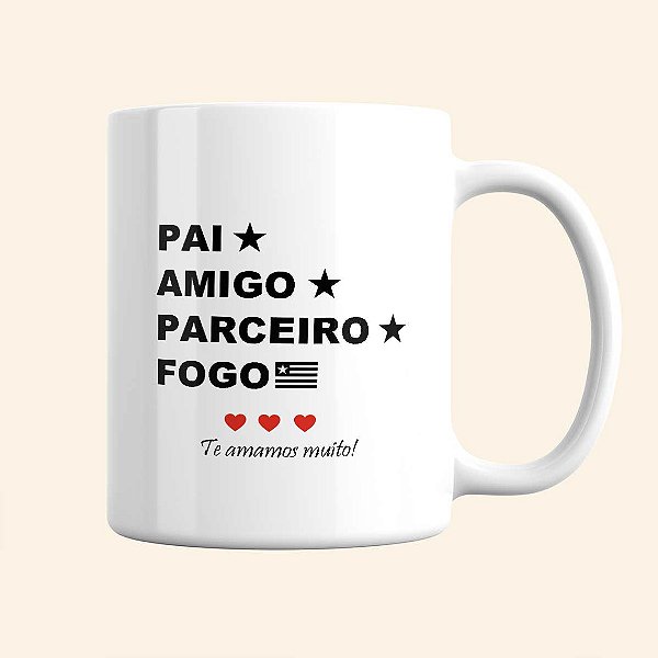 Caneca Personalizada Dia dos Pais | Caneca de Time Personalizada | Caneca do Botafogo Personalizada