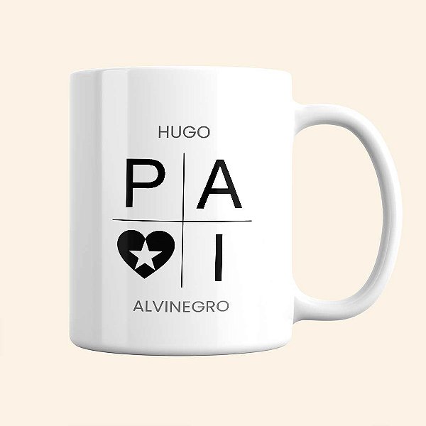 Caneca Personalizada Dia dos Pais | Caneca de Time Personalizada | Caneca do Botafogo Personalizada
