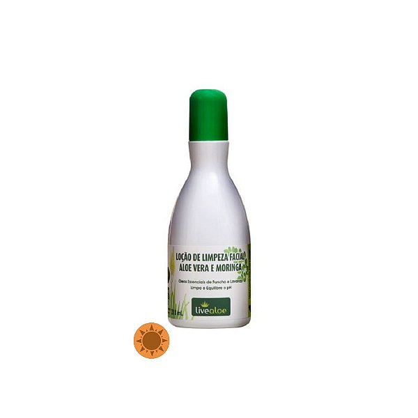 Livealoe Loção Facial de Limpeza Aloe Vera e Moringa 210ml