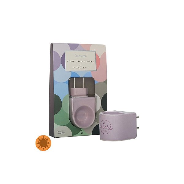 Via Aroma Aromatizador Elétrico Colors De Porcelana Lilás Bivolt