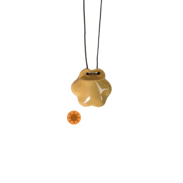 Colar Difusor Pessoal de Óleos Essenciais Flor Amarela