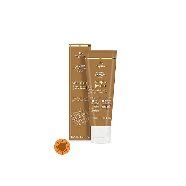 Vegana Creme Facial de Rosas Sempre Jovem 50ml
